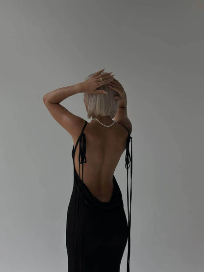 Sarah I Serenity Backless Maxi Dress